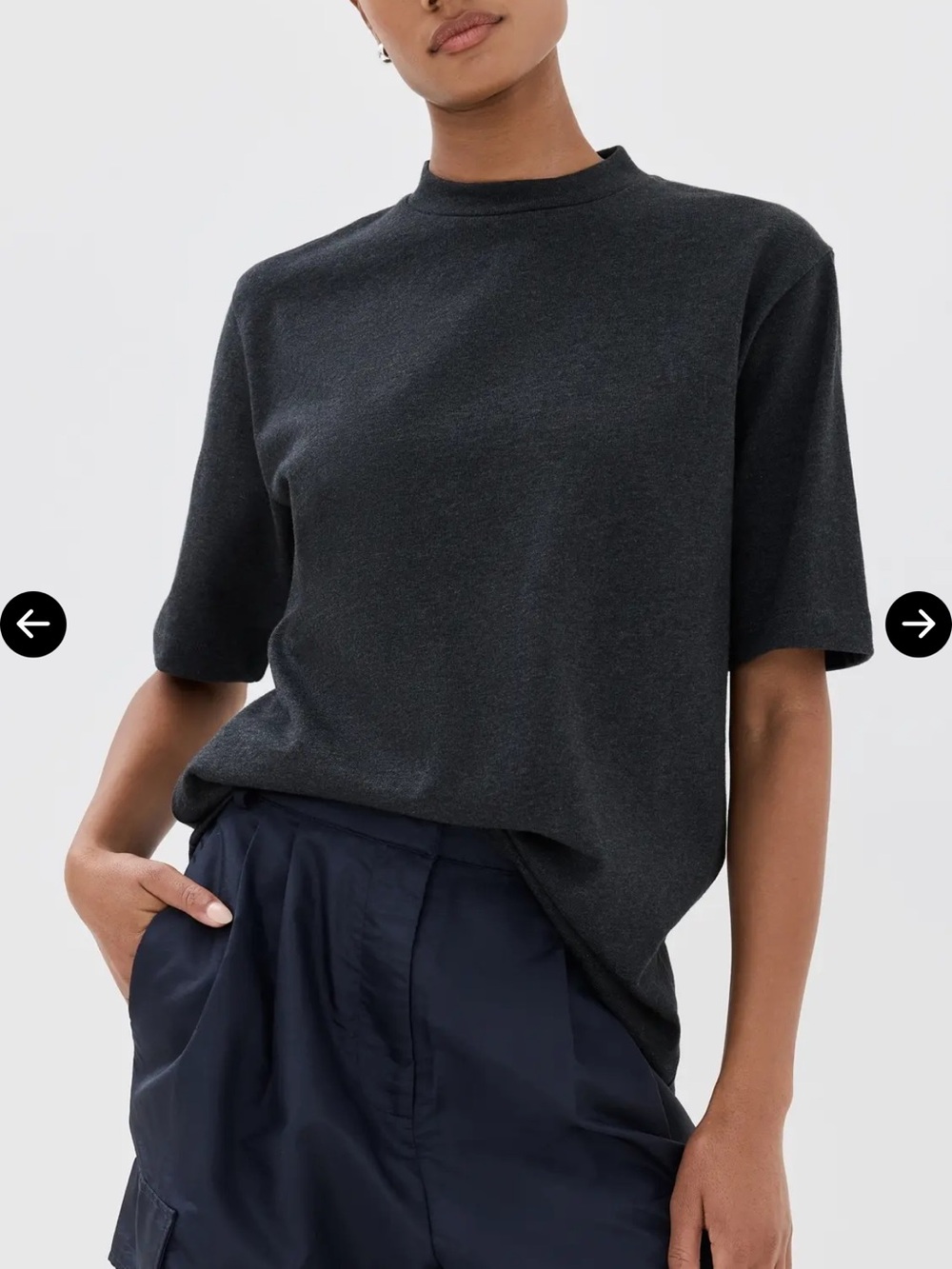 Tibi Charcoal Perfect Tee - Picture 5 of 6